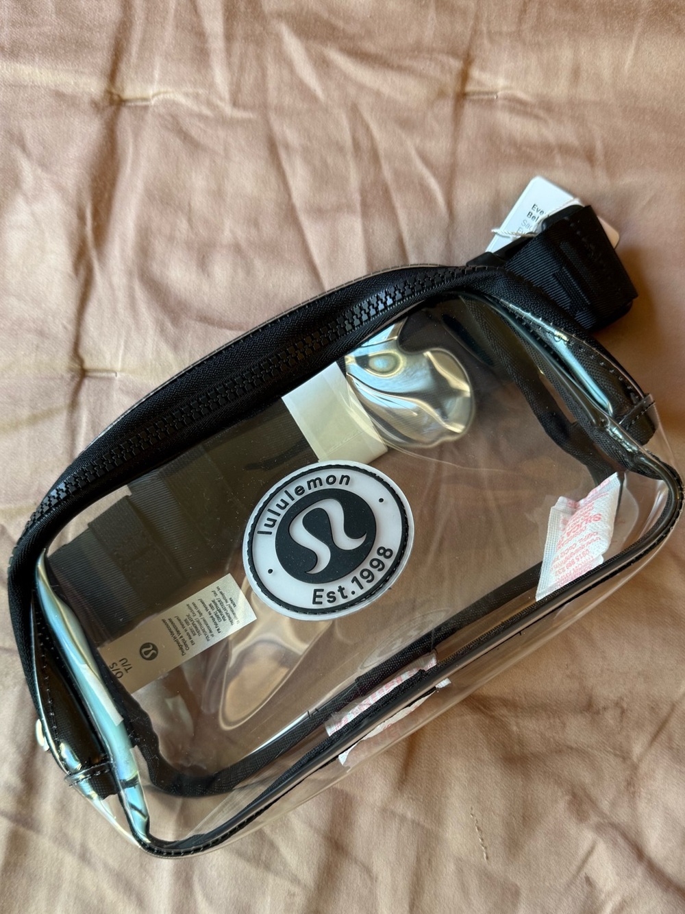 Lululemon Clear Crossbody Bag Black Trim Adjustable Strap NWT - Picture 5 of 5